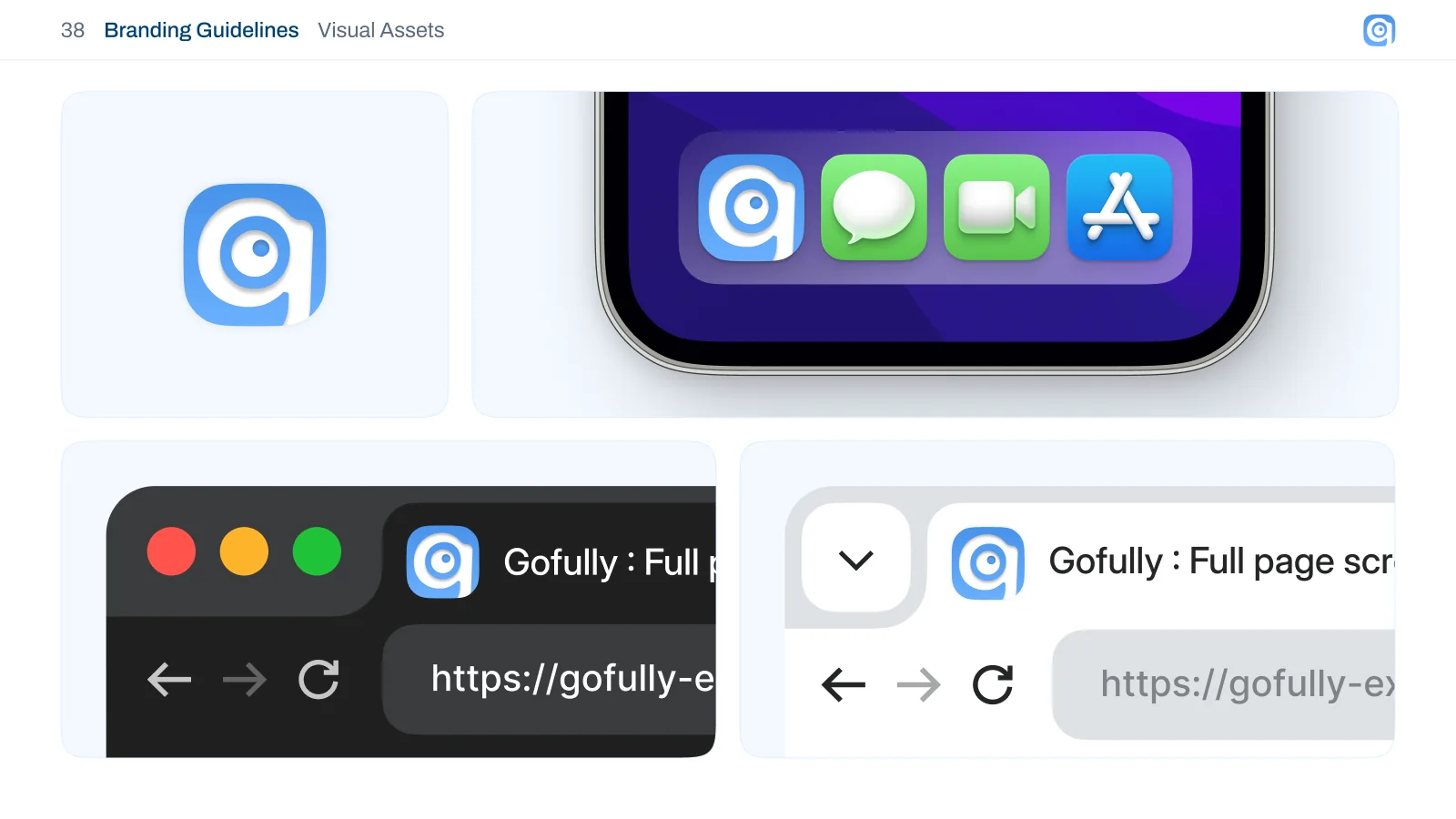 The new GoFully symbol in the browser tab and toolbar