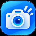 Old GoFully icon: a glossy blue camera with flash rays