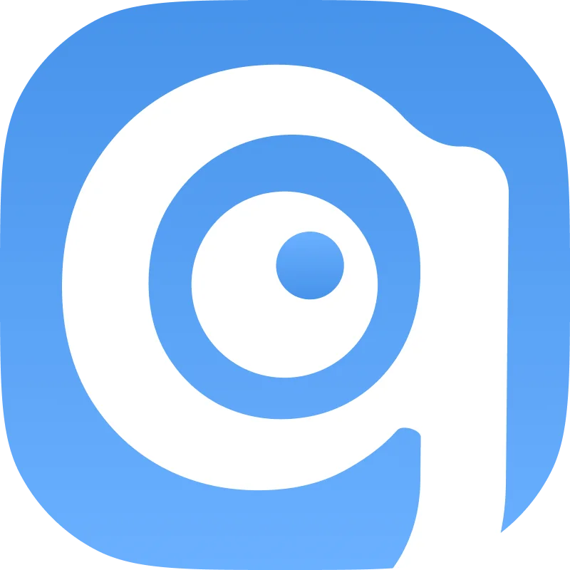New GoFully icon: a white viewfinder G on sky blue
