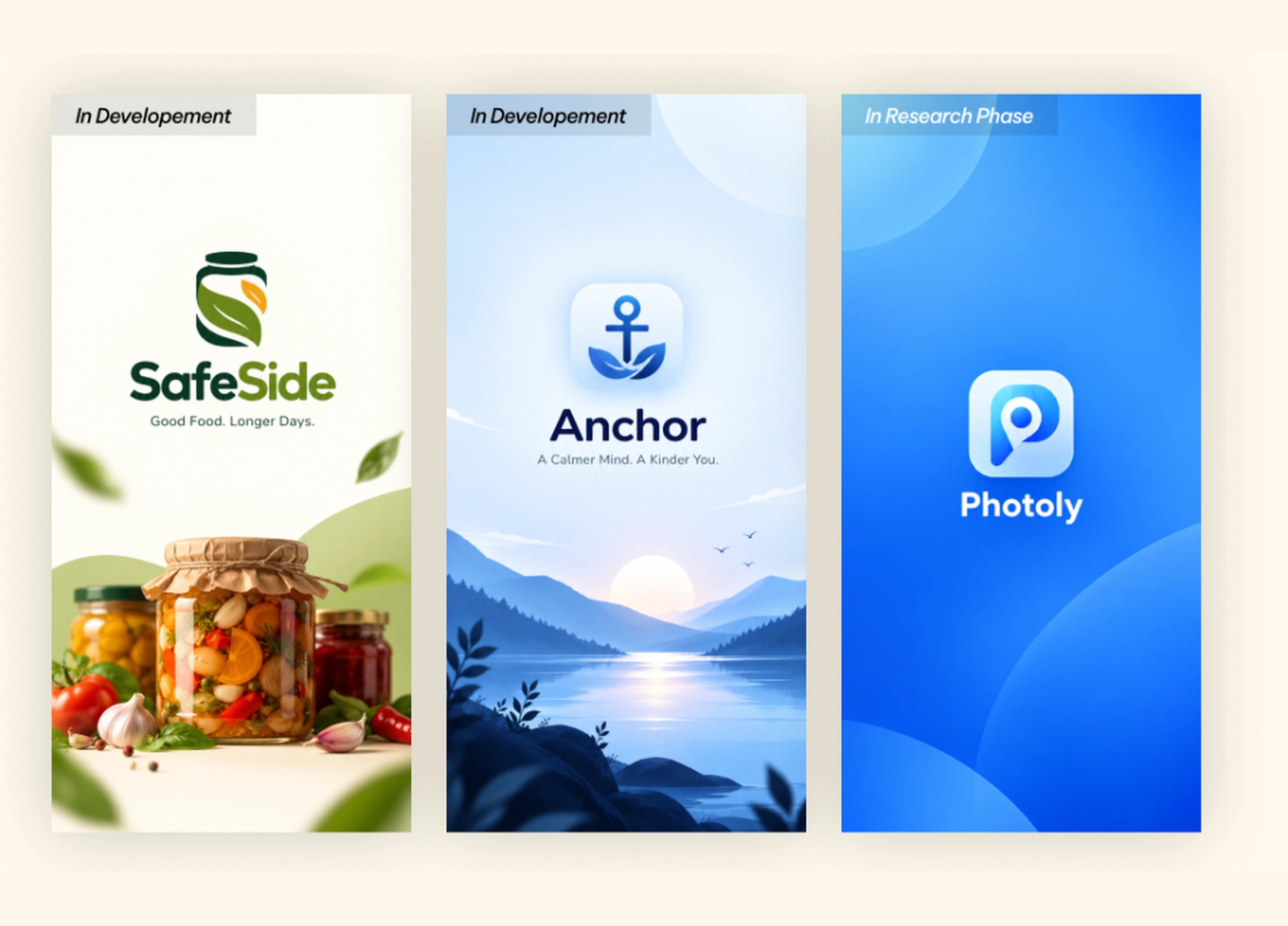 Mobile Apps: SafeSide, Anchor, Photoly